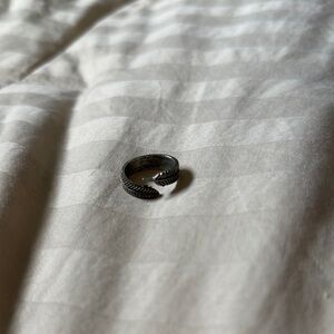 Silver Leaf Design Ring sz 8.5